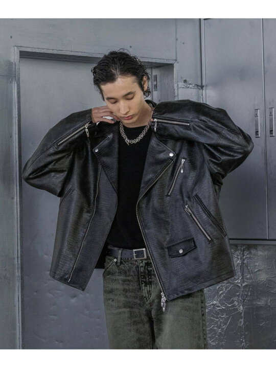 楽天市場】【SALE／29%OFF】レザーショートダブルライダース HARE ハレ  