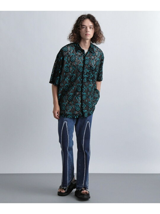 楽天市場】【SALE／35%OFF】(M)フロントカットオフスリムデニム HARE