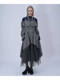 オフショルトレンチワンピース HARE ハレ ワンピース・ドレス ワンピース ブラック グレー ベージュ【送料無料】[Rakuten Fashion]
