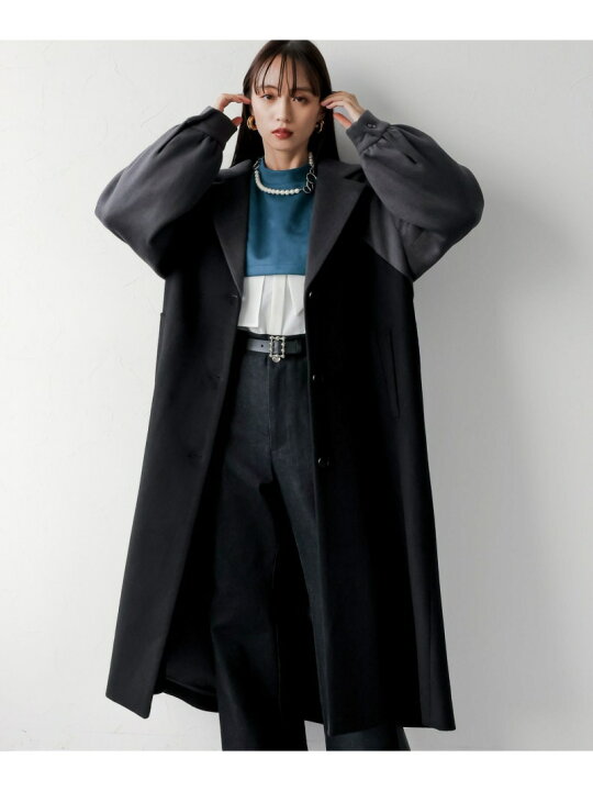 楽天市場】【SALE／50%OFF】(W)ウールバイカラータックコート HARE 