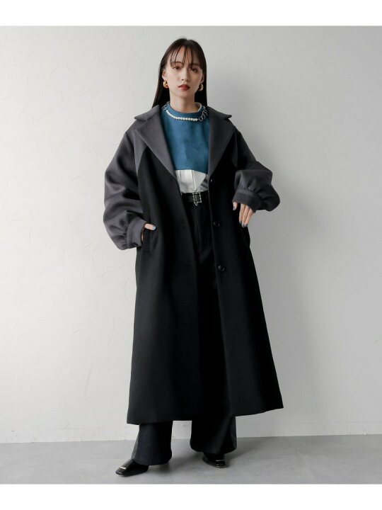 楽天市場】【SALE／50%OFF】(W)ウールバイカラータックコート HARE 