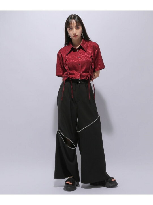 楽天市場】【SALE／23%OFF】ジップカットアウトワイドパンツ HARE ハレ  