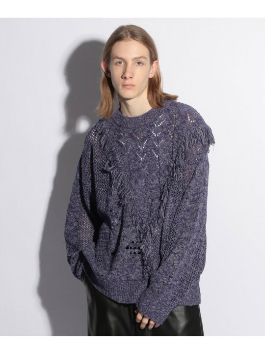 楽天市場】【SALE／46%OFF】スカシアミフリンジニットプルオーバー 