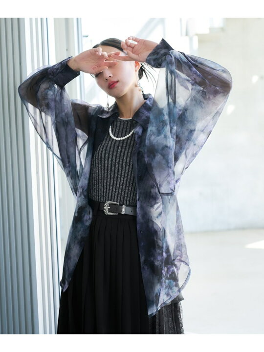 楽天市場】アートフラワーシアーシャツ HARE ハレ トップス シャツ  