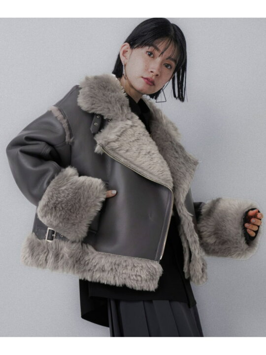 楽天市場】【SALE／47%OFF】フェイクムートンショートジャケット HARE 