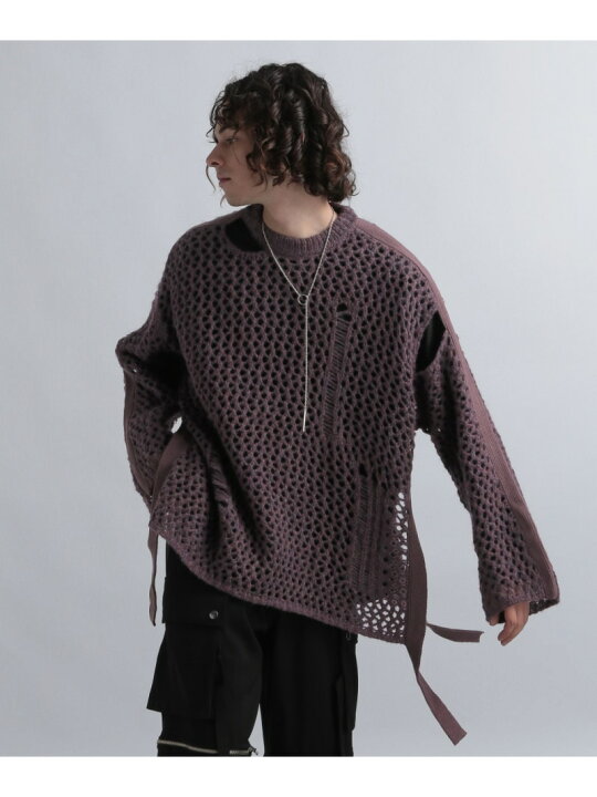 楽天市場】【SALE／31%OFF】(M)ウラケレイヤードメッシュニット HARE 