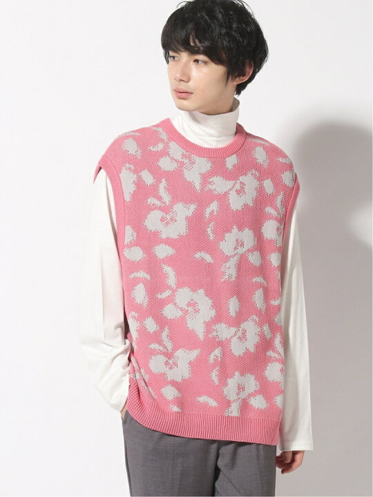 楽天市場 Rakuten Fashion M Flower Jqニットベスト Hare ハレ ニット ノースリーブニット ベスト ピンク 送料無料 Hare ハレ