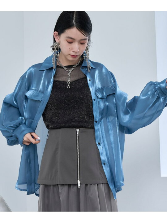 楽天市場】シャイニーシアーポケットシャツ HARE ハレ トップス シャツ 