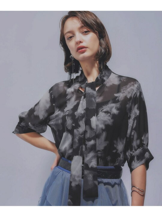 楽天市場】【SALE／30%OFF】Blurryフラワーボウタイブラウス HARE ハレ 