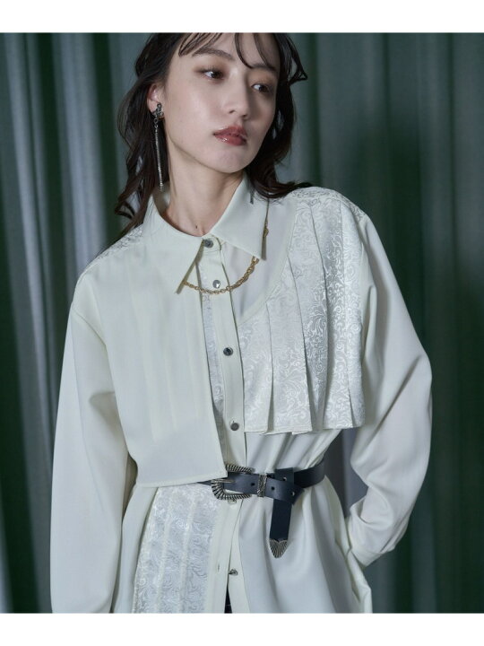 楽天市場】【SALE／37%OFF】ジャガードアシメプリーツシャツ HARE ハレ 