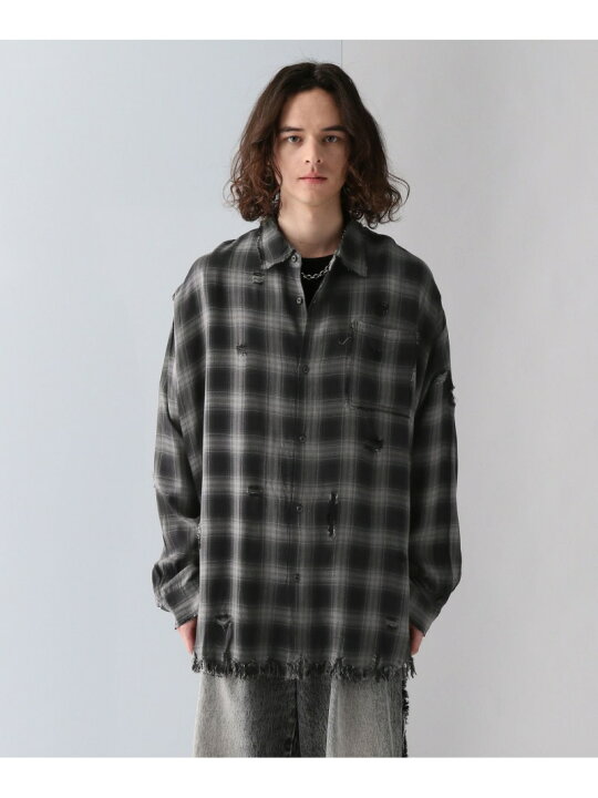 楽天市場】【SALE／31%OFF】BIGダメージチェックシャツ HARE ハレ 