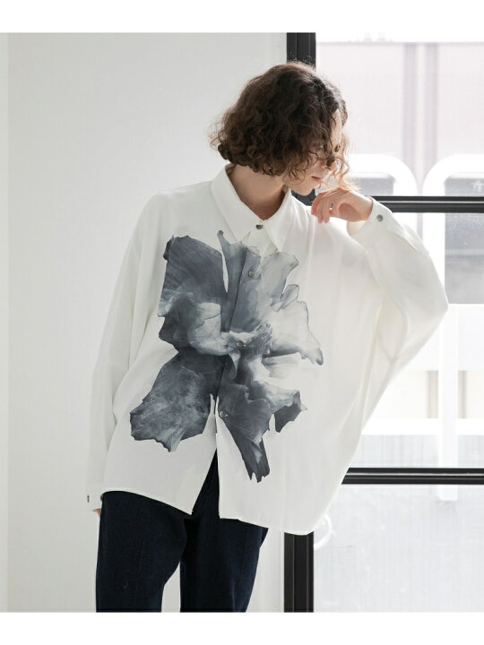 楽天市場】【SALE／20%OFF】(M)ボカシフラワーモチーフSH HARE ハレ 
