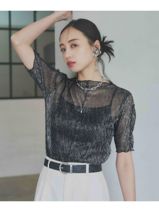 楽天市場】【SALE／33%OFF】ラメプリーツシアートップス HARE ハレ 