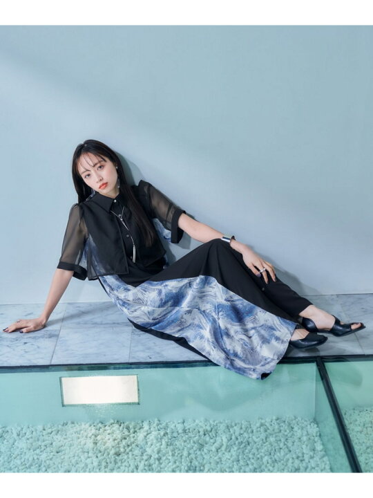 楽天市場】【SALE／17%OFF】【LADIES】シアーガラキリカエワンピース  