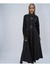 パイピングジャガードワンピース HARE ハレ ワンピース・ドレス ワンピース ブラック ネイビー ホワイト【送料無料】[Rakuten Fashion]