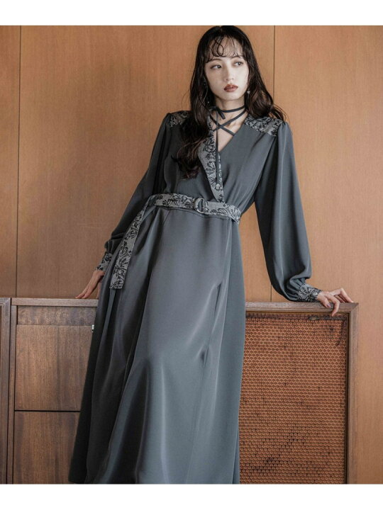 楽天市場】【SALE／19%OFF】ジャガードキリカエカシュクールワンピース 