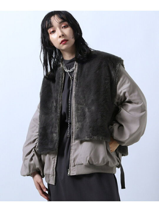 楽天市場】(W)ファーベストレイヤーMA-1 HARE ハレ ジャケット  