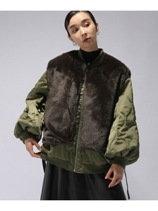 楽天市場】(W)ファーベストレイヤーMA-1 HARE ハレ ジャケット  