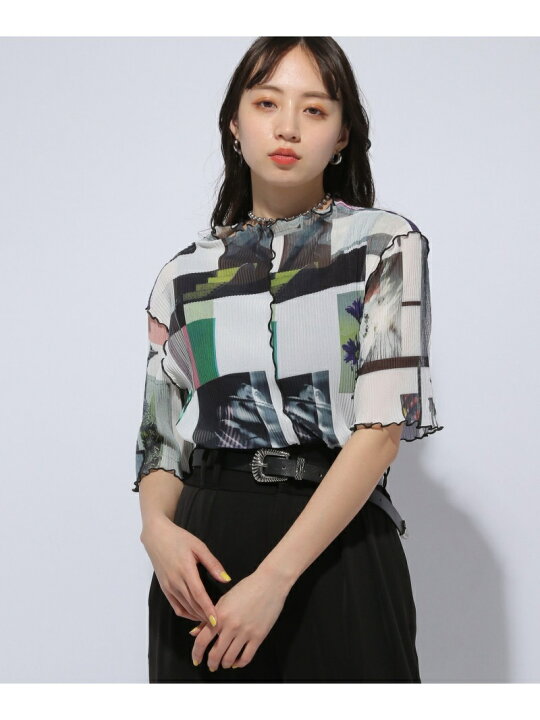 楽天市場】(W)フォトコラージュプリーツT HARE ハレ トップス 