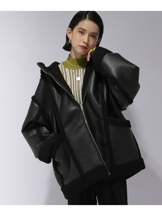 楽天市場】【SALE／50%OFF】(W)RVSレザーボアブルゾン HARE ハレ 