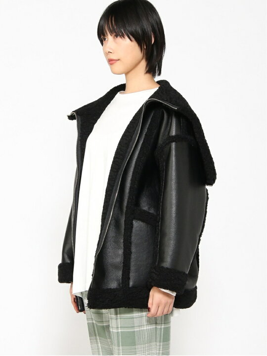楽天市場】【SALE／50%OFF】(W)RVSレザーボアブルゾン HARE ハレ 