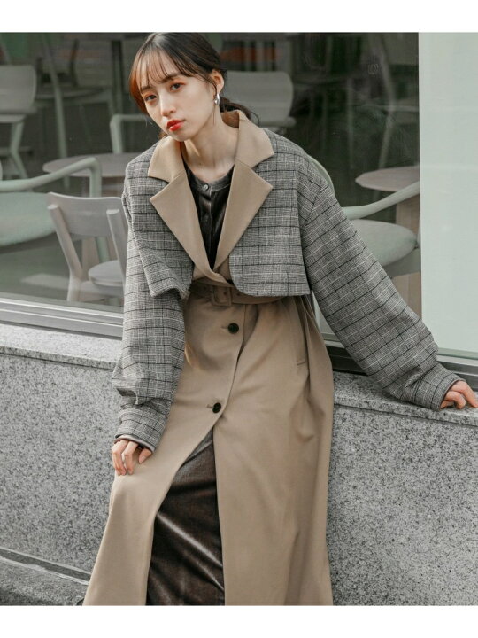 楽天市場】【SALE／30%OFF】(W)2Pチェックボレロ*SLコート HARE ハレ 