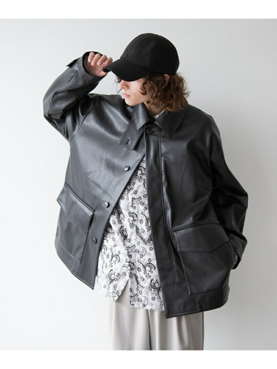楽天市場】【SALE／10%OFF】(M)Fレザーカーコート HARE ハレ 
