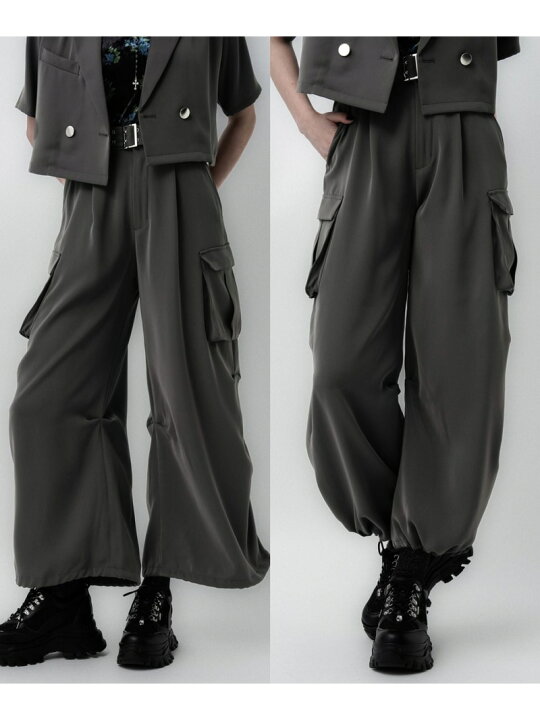 楽天市場】2WAYトロミワイドカーゴパンツ HARE ハレ パンツ その他の 
