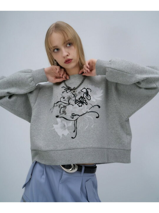 楽天市場】【SALE／33%OFF】Flowerシシュウスウェット HARE ハレ 