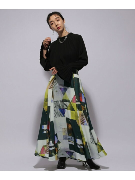 楽天市場】(W)PHOTOコラージュSK HARE ハレ スカート その他のスカート 