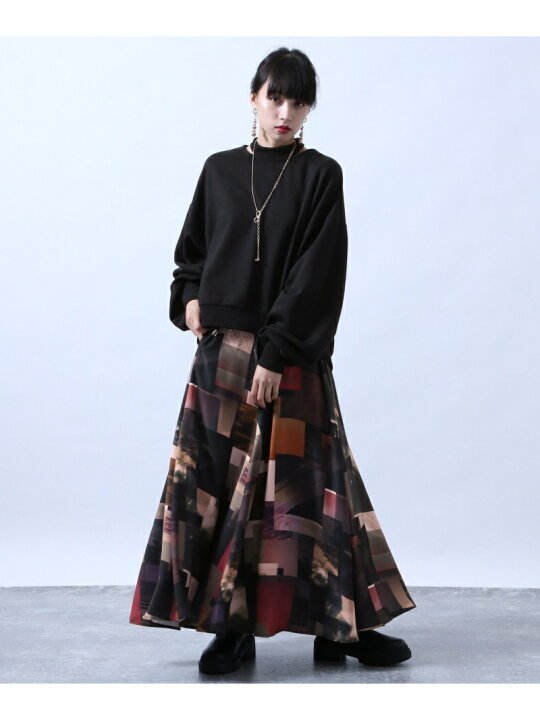楽天市場】(W)PHOTOコラージュSK HARE ハレ スカート その他のスカート 
