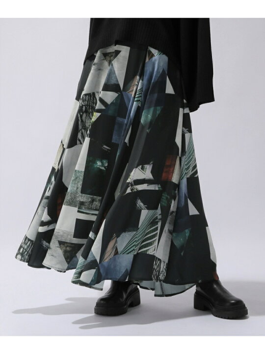 楽天市場】(W)PHOTOコラージュSK HARE ハレ スカート その他のスカート 