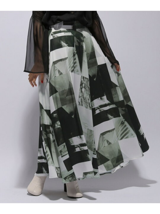 楽天市場】(W)PHOTOコラージュSK HARE ハレ スカート その他のスカート 