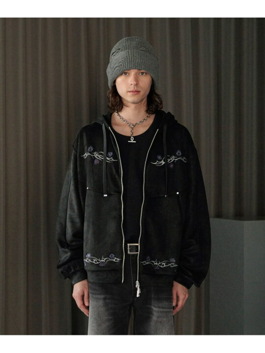 楽天市場】【SALE／23%OFF】フェイクスウェードシシュウZIPパーカー 