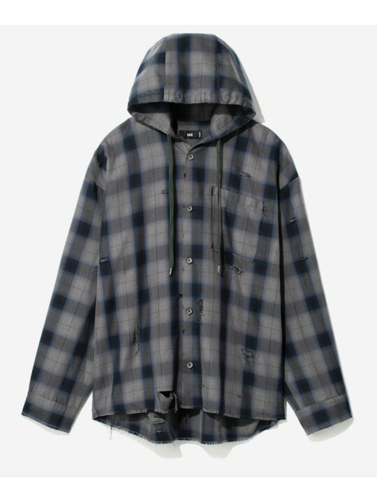 楽天市場】【SALE／70%OFF】ダメージチェックシャツパーカー HARE ハレ 