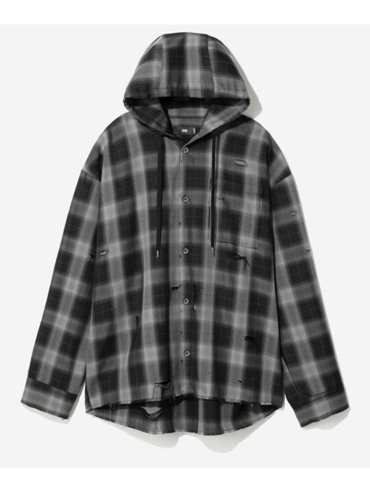 楽天市場】【SALE／70%OFF】ダメージチェックシャツパーカー HARE ハレ 