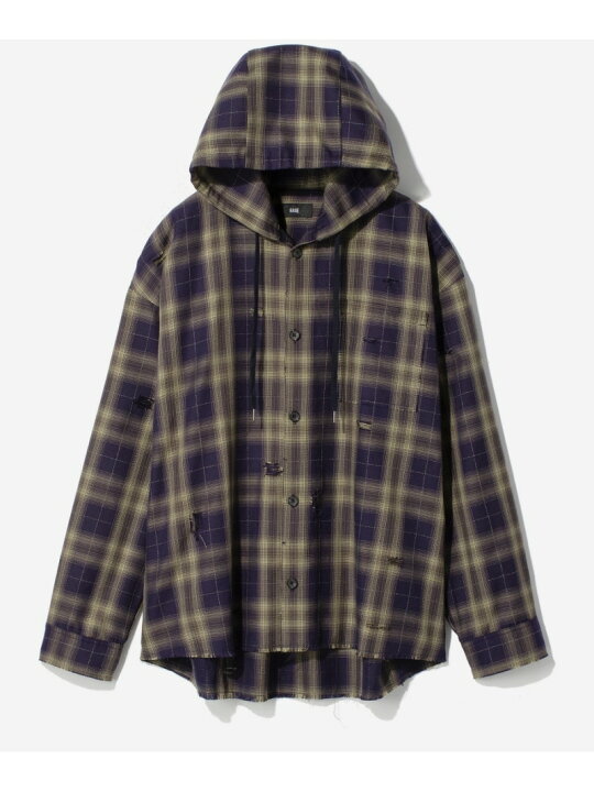 楽天市場】【SALE／70%OFF】ダメージチェックシャツパーカー HARE ハレ 