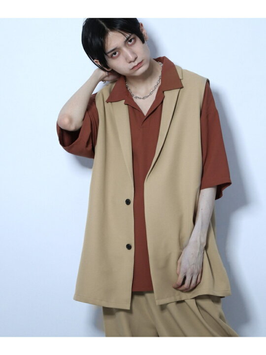 楽天市場】(M)ロングジレ HARE ハレ トップス ベスト・ジレ ベージュ 