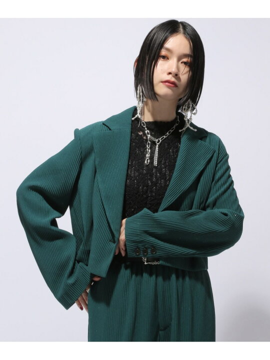 楽天市場】【SALE／23%OFF】カットプリーツラメショートジャケット 
