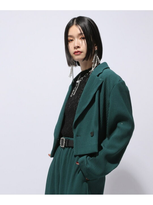 楽天市場】【SALE／23%OFF】カットプリーツラメショートジャケット  