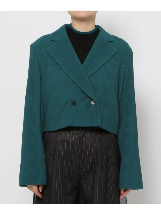 楽天市場】【SALE／23%OFF】カットプリーツラメショートジャケット  