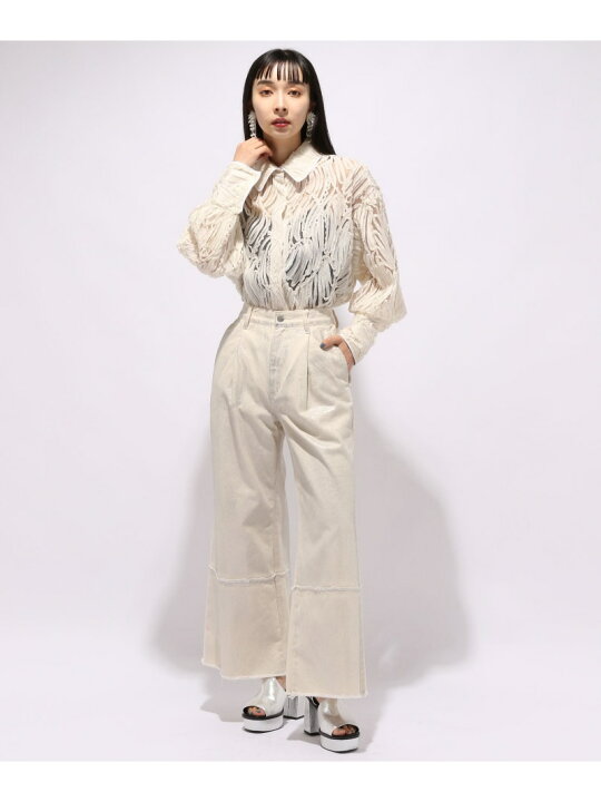 楽天市場】【LADIES】フリンジシシュウシアーシャツ HARE ハレ 