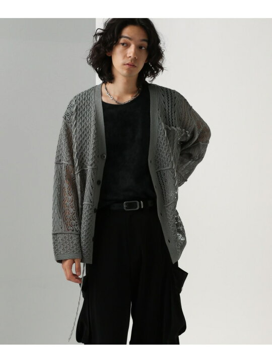 楽天市場】【SALE／37%OFF】スカシアミステッチニットカーディガン 