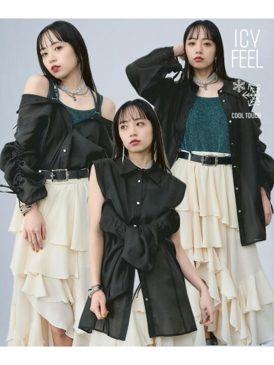 楽天市場】【接触冷感】マルチWAYシアーオフショルシャツ HARE ハレ 