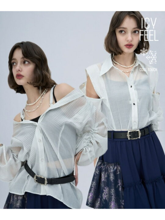 楽天市場】【接触冷感】マルチWAYシアーオフショルシャツ HARE ハレ 