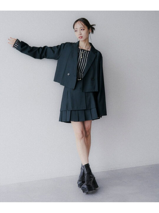 楽天市場】【SALE／15%OFF】2Pメランジショートジャケット*スカパン 