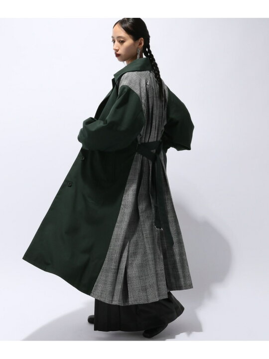 楽天市場】【SALE／16%OFF】チェックプリーツステンカラーコート HARE 