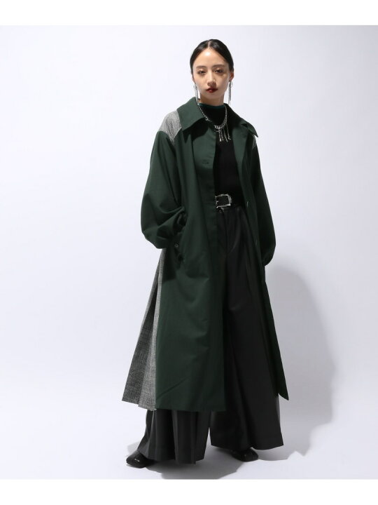 楽天市場】【SALE／16%OFF】チェックプリーツステンカラーコート HARE 