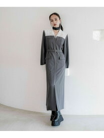 【SALE／40%OFF】ジップレイヤーハイショクワンピース HARE ハレ ワンピース・ドレス ワンピース ブラック グレー【RBA_E】【送料無料】[Rakuten Fashion]