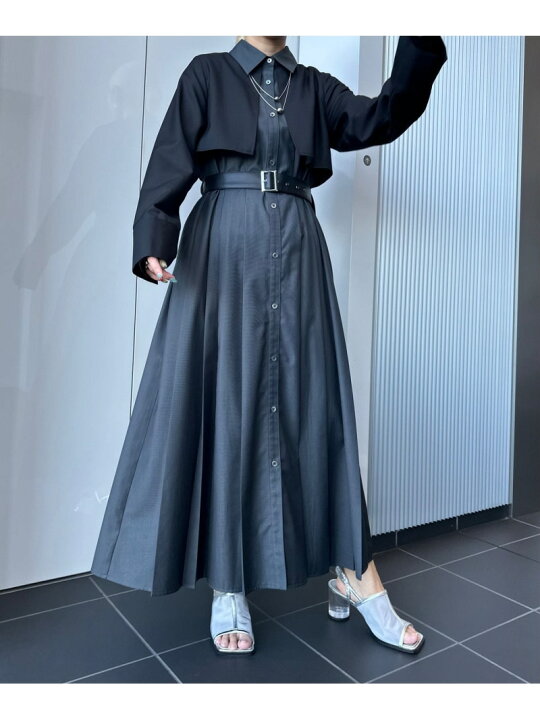 楽天市場】プリーツフェイクレザーベルトワンピース HARE ハレ  
